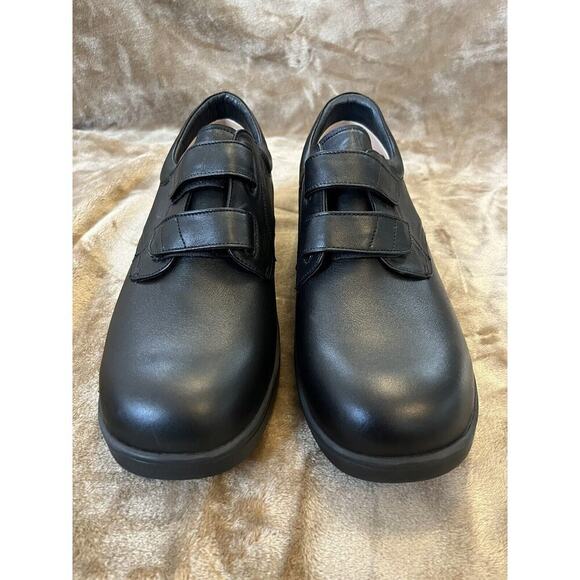 Apex Footwear Men's Black Conform Double Strap Orthopedic Shoes 1260M Size 12W - Picture 3 of 7